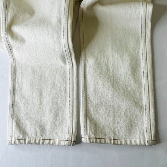 Frame Rigid Denim Straight Full Length Jeans Size 27 Off White - Picture 10 of 16